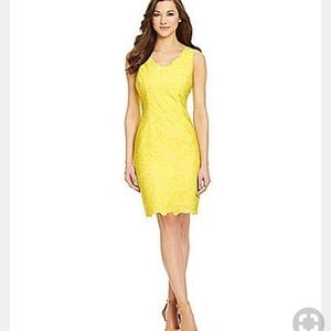 ❤️‍🔥 SOLD 💜 Tahari Aliyah Scalloped Creme Dress